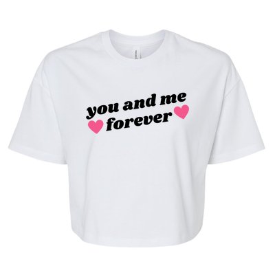 You And Me Forever Heart Bella+Canvas Jersey Crop Tee