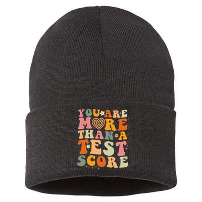 You Are More Than A Test Score Teacher Testing Test Day Sustainable Knit Beanie