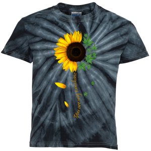 You Are My Sunshine Weed Sunflower Women Marijuana 420 Smoker Kids Tie-Dye T-Shirt