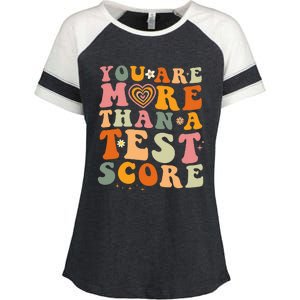 You Are More Than A Test Score Teacher Testing Test Day Enza Ladies Jersey Colorblock Tee