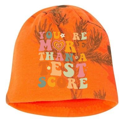 You Are More Than A Test Score Teacher Testing Test Day Kati - Camo Knit Beanie