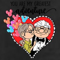 You Are My Greatest Adventure His Carl Her Ellie Happy Valentine's Day 7 Panel Mesh Trucker Snapback Hat