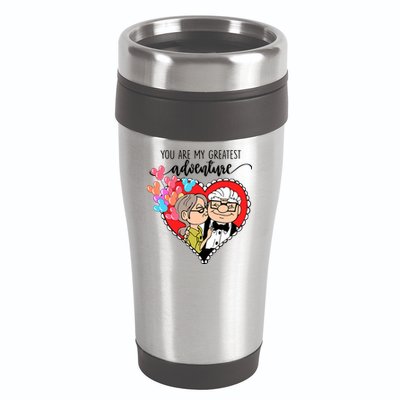 You Are My Greatest Adventure His Carl Her Ellie Happy Valentine's Day 16oz Travel Tumbler