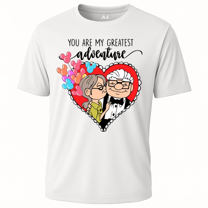 You Are My Greatest Adventure His Carl Her Ellie Happy Valentine's Day Cooling Performance Crew T-Shirt