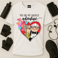 You Are My Greatest Adventure His Carl Her Ellie Happy Valentine's Day Cooling Performance Crew T-Shirt