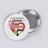 You Are My Greatest Adventure His Carl Her Ellie Happy Valentine's Day Button