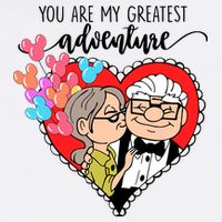 You Are My Greatest Adventure His Carl Her Ellie Happy Valentine's Day Button