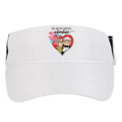 You Are My Greatest Adventure His Carl Her Ellie Happy Valentine's Day Adult Drive Performance Visor