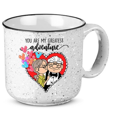 You Are My Greatest Adventure His Carl Her Ellie Happy Valentine's Day 15oz Campfire Ceramic Mug