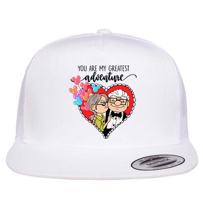You Are My Greatest Adventure His Carl Her Ellie Happy Valentine's Day Flatbill Hat