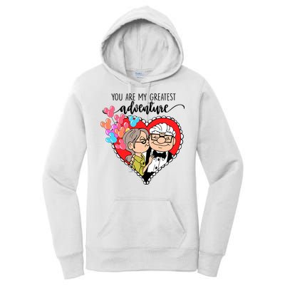 You Are My Greatest Adventure His Carl Her Ellie Happy Valentine's Day Women's Pullover Hoodie