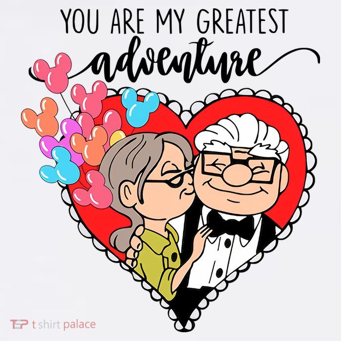 You Are My Greatest Adventure His Carl Her Ellie Happy Valentine's Day Golf Towel