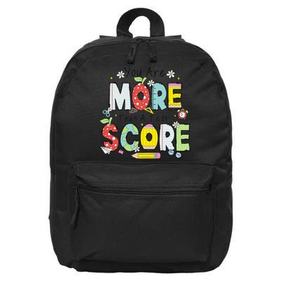 You Are More Than A Test Score Testing Day Women 16 in Basic Backpack