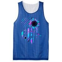 You Are My Sunshine Sunflower American Flag Usa Patriotic Gift Mesh Reversible Basketball Jersey Tank