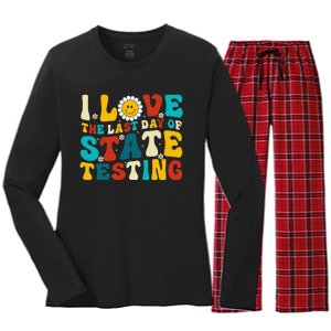 You Are More Than A Test Score Teacher Testing Test Day Women's Long Sleeve Flannel Pajama Set 