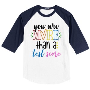 You Are More Than A Test Score Baseball Sleeve Shirt