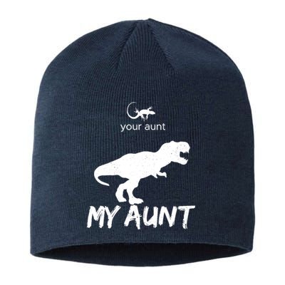 Your Aunt My Aunt Funny Lizard Cute Auntie Dinosaur Family Sustainable Beanie