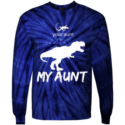 Your Aunt My Aunt Funny Lizard Cute Auntie Dinosaur Family Tie-Dye Long Sleeve Shirt