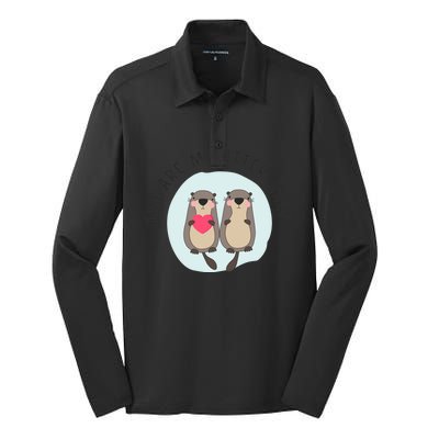 You Are My Otter Half – Funny Otter Lover Silk Touch Performance Long Sleeve Polo