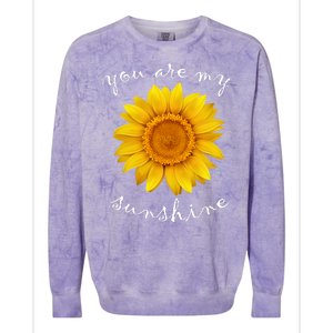 You Are My Sunshine Sunflower Colorblast Crewneck Sweatshirt