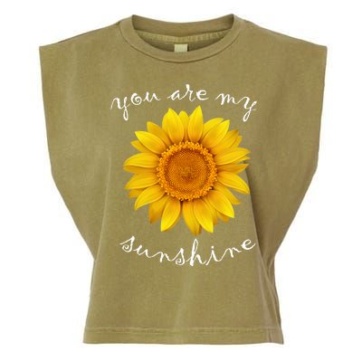 You Are My Sunshine Sunflower Garment-Dyed Women's Muscle Tee