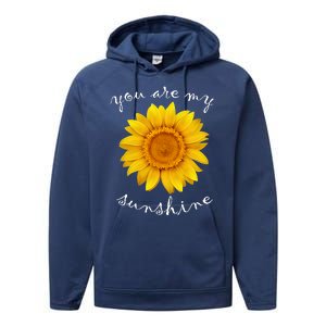 You Are My Sunshine Sunflower Performance Fleece Hoodie