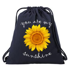 You Are My Sunshine Sunflower Drawstring Bag