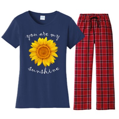 You Are My Sunshine Sunflower Women's Flannel Pajama Set