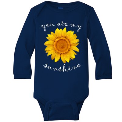 You Are My Sunshine Sunflower Baby Long Sleeve Bodysuit