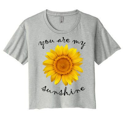 You Are My Sunshine Sunflower Women's Crop Top Tee