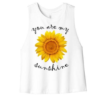 You Are My Sunshine Sunflower Women's Racerback Cropped Tank