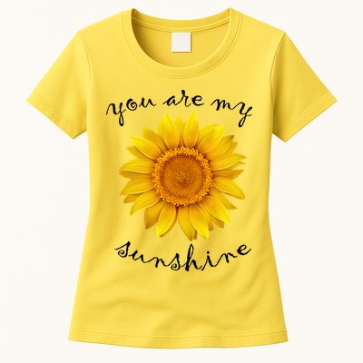 You Are My Sunshine Sunflower Womens T-Shirt