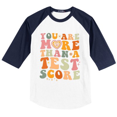 You Are More Than A Test Score Teacher Testing Test Day Baseball Sleeve Shirt