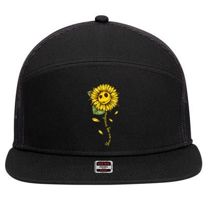 You Are My Sunshine Sunflowers 7 Panel Mesh Trucker Snapback Hat