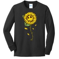 You Are My Sunshine Sunflowers Kids Long Sleeve Shirt