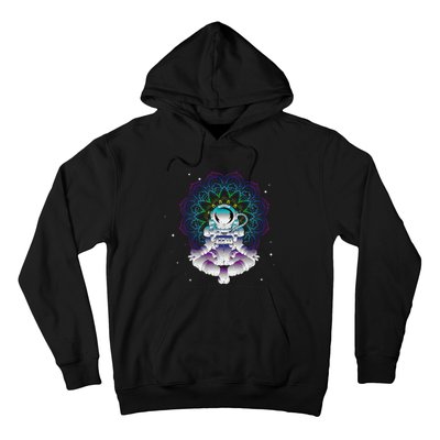 Yoga Astronaut Mandala Zen Meditation Lotus Pose Hoodie