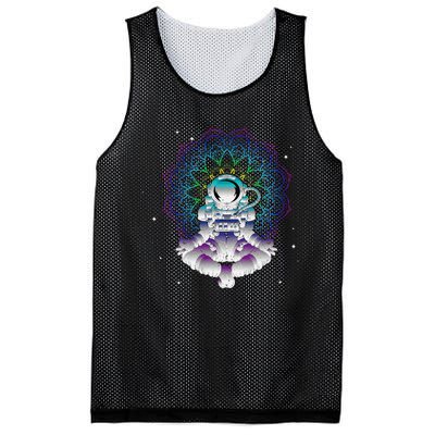 Yoga Astronaut Mandala Zen Meditation Lotus Pose Mesh Reversible Basketball Jersey Tank