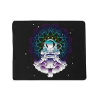 Yoga Astronaut Mandala Zen Meditation Lotus Pose Mousepad