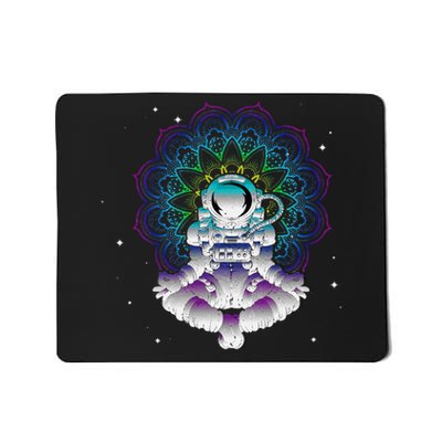 Yoga Astronaut Mandala Zen Meditation Lotus Pose Mousepad