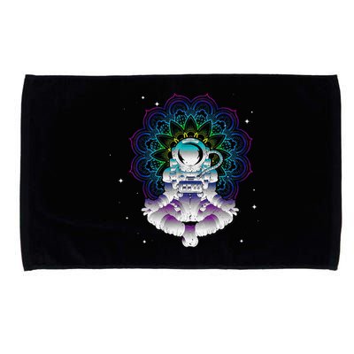 Yoga Astronaut Mandala Zen Meditation Lotus Pose Microfiber Hand Towel