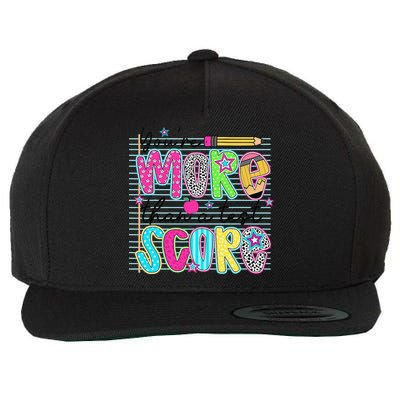 You Are More Than A Test Score Teacher Student Testing Day Wool Snapback Cap