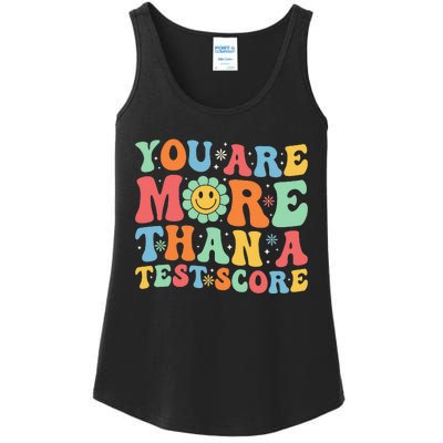 You Are More Than A Test Score Groovy Teacher Testing Day Ladies Essential Tank