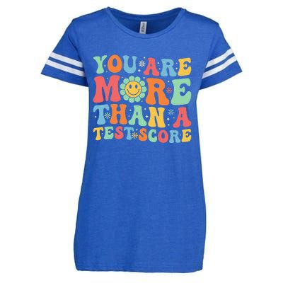 You Are More Than A Test Score Groovy Teacher Testing Day Enza Ladies Jersey Football T-Shirt