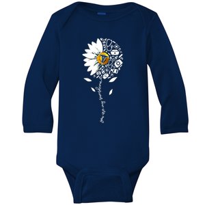 You Are My Sunshine National Nurses Day Sunflower Daisy Gift Baby Long Sleeve Bodysuit