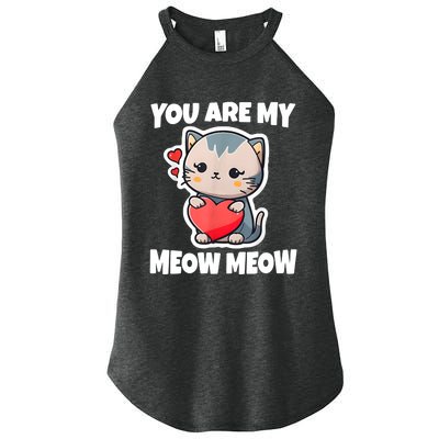 You Are My Meow Meow Valentine Happy Valentine's Day Women's Perfect Tri Rocker Tank