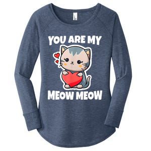 You Are My Meow Meow Valentine Happy Valentine's Day Women's Perfect Tri Tunic Long Sleeve Shirt