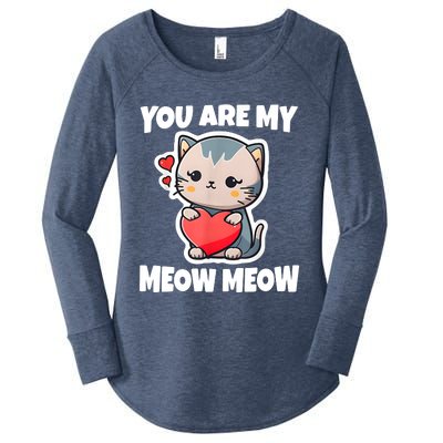 You Are My Meow Meow Valentine Happy Valentine's Day Women's Perfect Tri Tunic Long Sleeve Shirt