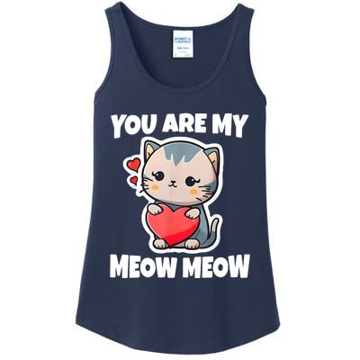 You Are My Meow Meow Valentine Happy Valentine's Day Ladies Essential Tank