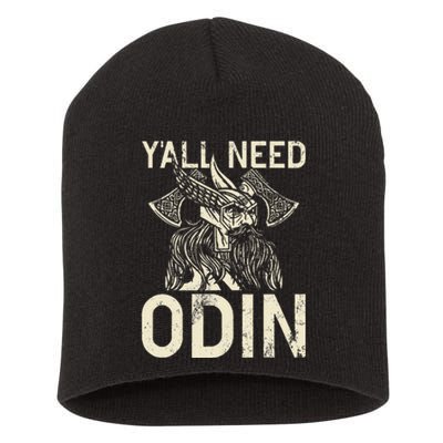 Y All Need Odin Viking Short Acrylic Beanie