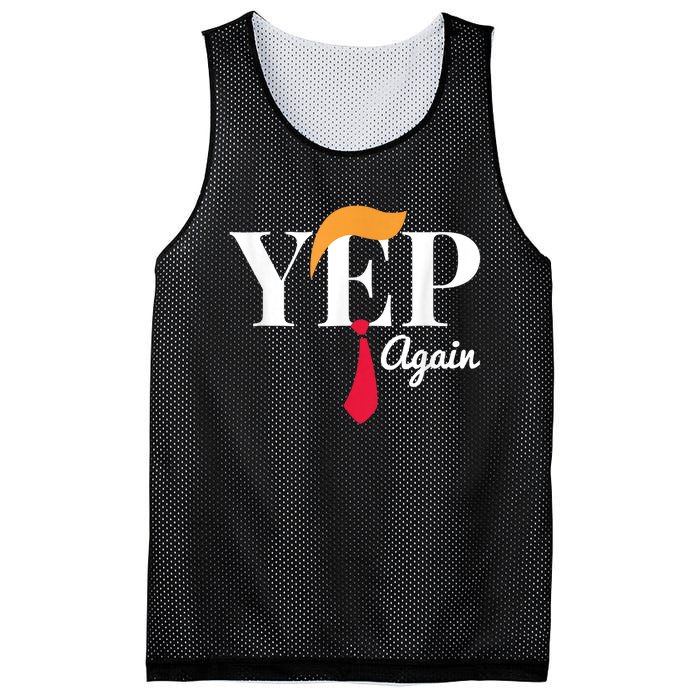 Yep Again Nope Not Again President Donald Trump Mesh Reversible Basketball Jersey Tank